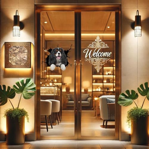 Image of Vinyl Car Decals for Women - Dog Stickers, Gift for Dog Lovers (Cavalier King Charles Stickers)
