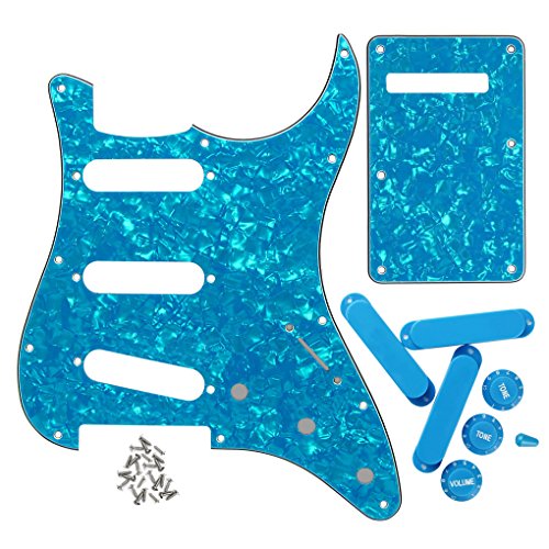 FLEOR Lot de pickguard SSS pour guitare Stratocaster, boutons de contrôle 2T1V, pointe de sélecteur de niveau pour… - Les Beatles, Paul McCartney, John Lennon, RIngo Starr, George Harrison FLEOR Lot de pickguard SSS pour guitare Stratocaster, boutons de contrôle 2T1V, pointe de sélecteur de niveau pour…