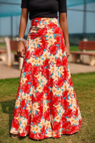 Image of Women's Printed Maxi Wraparound Skirt