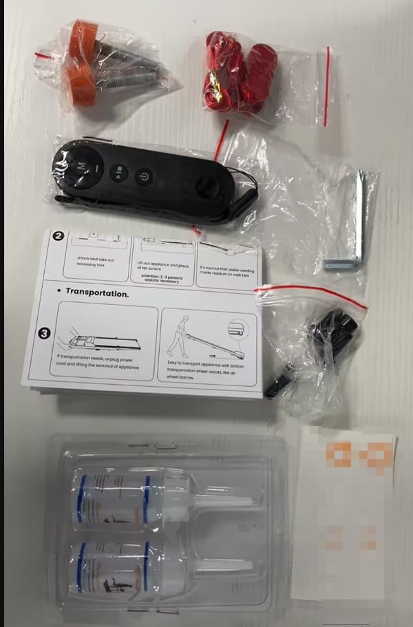 Treadmill Accessories Bag Magnetic Safety Switch Universal, Treadmill Belt Lubrican Remote Control, L-Shaped Wrench and Adjusting Screw