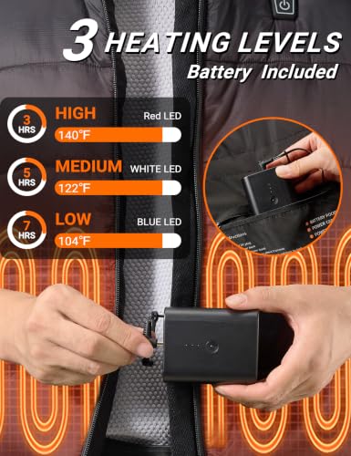 Vestego Heated Vest for Women with Power Bank Included, Winter Outdoor - image 4