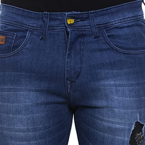 Image of CAHOOT Men's Denim Jeans for Regular Wear | Denim Fabric | Slim Fit | Jeans Crafted with Comfort Fit and High-Performance for Everyday Casual Wear