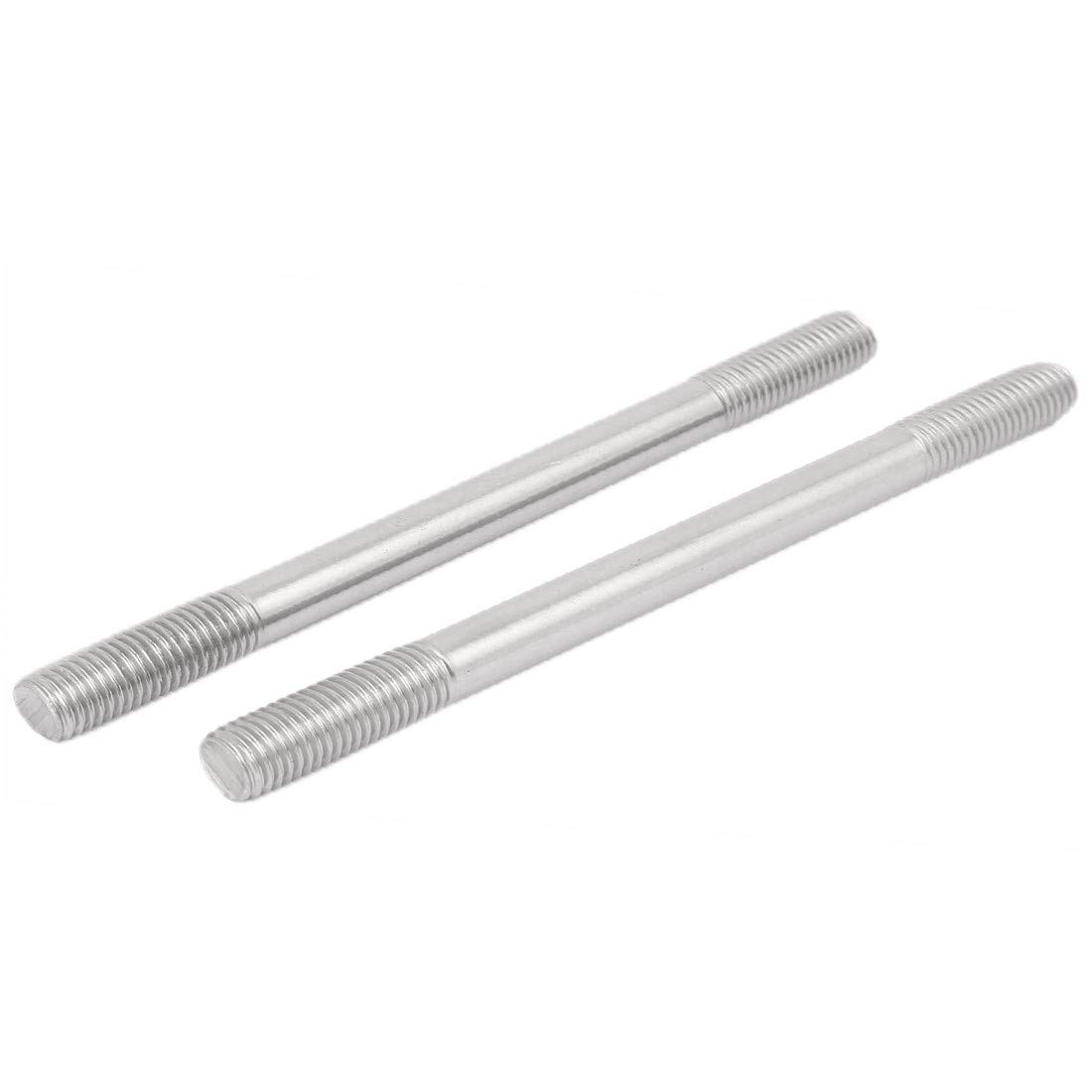 New Lon0167 M14 x Destacados 200 mm 304 eficacia confiable tornillo de tornillo de tornillo de tornillo de rosca de extremo doble de acero inoxidable 5pcs(id:7ba a8 2d 21c)