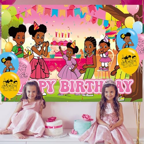 Image of Corner of Gracies Birthday Decorations,Finding Dory Backdrops for Party Decorations Supplies,Gracie Happy Birthday Banner Backdrop for Party Supplies (5x3ft)