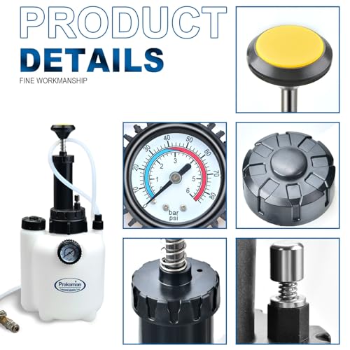 Prokomon 3 Liters Transmission Fluid Pump Oil Filling Filler System Fluid Transfer Pump Tool with 8 ATF Adapters - Thumbnail 6