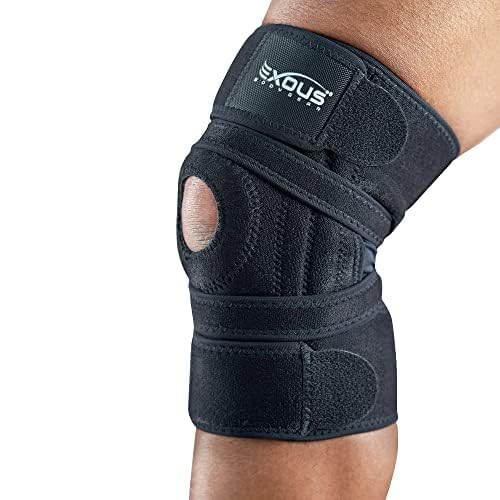 Knee Support Brace For Men & Women Unique 4-way Adjustable Non-Slip Neoprene Strap System For Arthritis Running Bursitis For ACL Ligament Damage Ideal For Sports - Skiing & Meniscus Tear