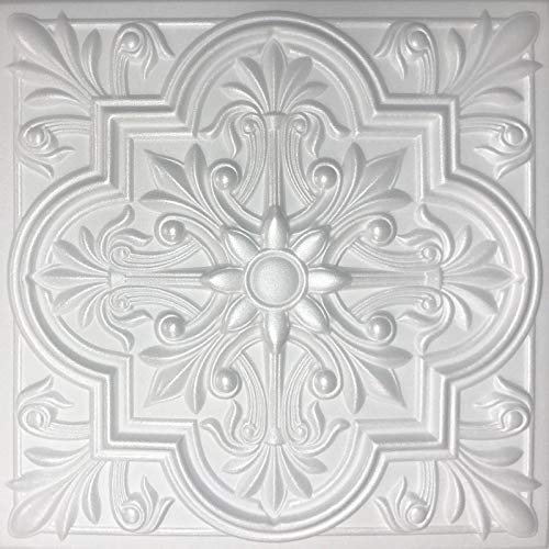 White Styrofoam Decorative Ceiling Tile Regal (Case of 40 Tiles)