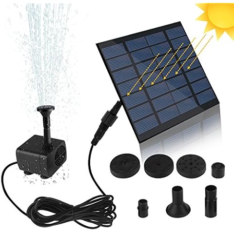 Suntop Mini Solar Fountain Pump, Solar Water Pump Power Panel Kit Submersible Brushless for Garden Water Circulation/Pond Fountain (7V 1.12W) Cover
