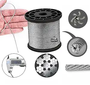 UrbanKheti Zatka Fencing Wire for Boundary Galvanised (1.5MM) Clutch Wire Iron & Steel Wire Indias No 1 Agriculture Product for Zatka Fencing/Farm/Factory (Wire 250 Meter (2.5Kg)