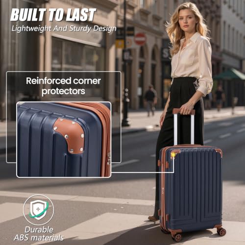 Image of KUNEL Luggage Sets 5 Piece, Hardshell Expandable Suitcase, 20 /24 /28inch