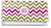 Pink & Green Chevron Vinyl Checkbook Cover (Personalized)