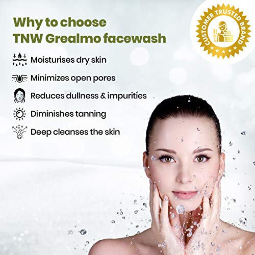 Image of TNW-THE NATURAL WASH Green Tea Face Wash | Dirt Removal Face Wash for Men & Women for dry and combination skin with Almond Oil and Vitamin C (100 ml)
