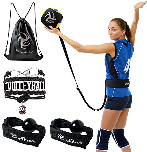 Volleyball Star Training Equipment - 1 Ball Rebounder for Solo Practice Your Serve