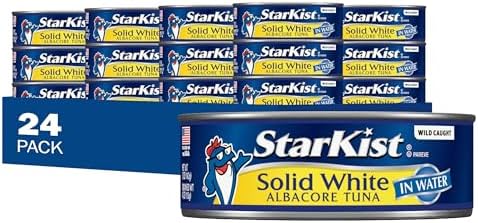 StarKist Solid White Albacore Tuna in Water, 5oz Canned Tuna, 24-Pack