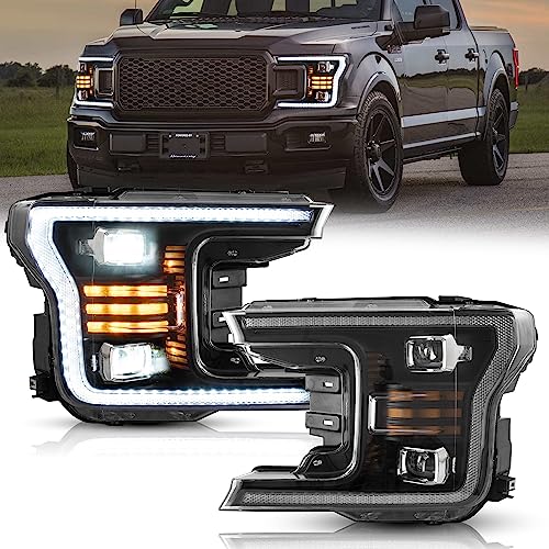 VLAND Headlights Assembly Fit for 2018-2020 Ford F150 13th Gen NOT Fit Raptor Projector
