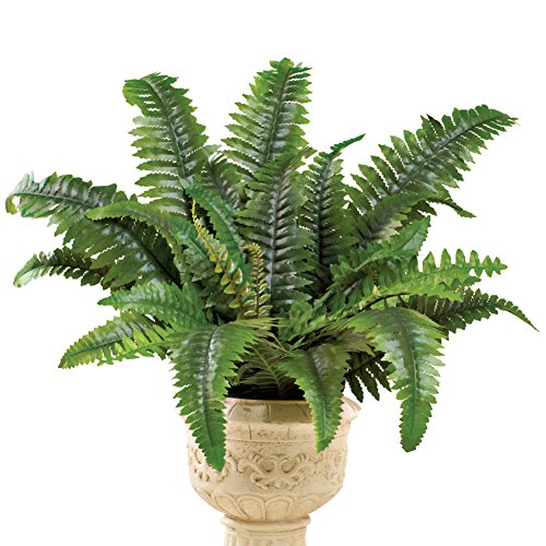 Collections Etc Artificial Boston Fern Lush Shrub Plant, for Indoor & Outdoor