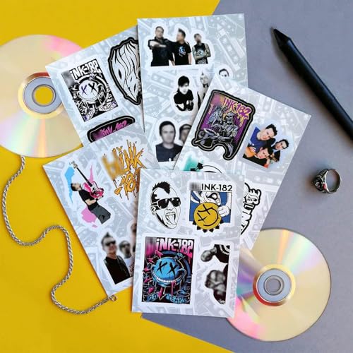 Image of Stickers for Adults, Rock Band Stickers Skateboard, 35 Pieces of Strong Adhesive and Waterproof Decals, Guitar and Laptop Decals for Teens, Gifts for Women & Men