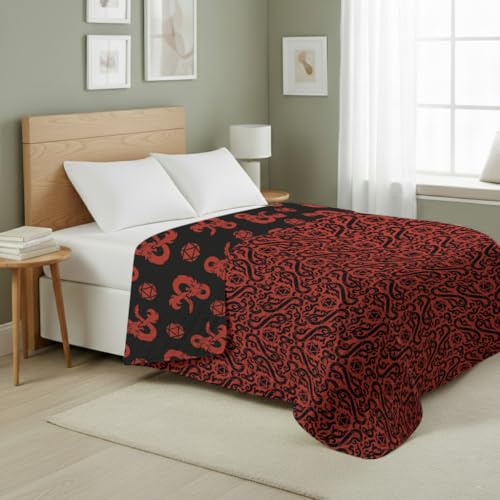 Image of Northwest Dungeons & Dragons inchHeed The Call inch Full /Queen Quilted Blanket, Cozy Fantasy Bedding for Gamers, Kids & Adults, Throw for Bedroom, Sofa, or Game Room Decor, 90 x 90 Inches