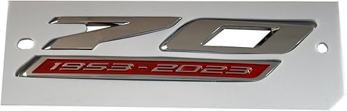 Miniatura 5 de 1 emblema de guardabarros 3D para 70 aniversario de repuesto para C8 Corvette 2020-2024 Genuino GM 70th (cromado)