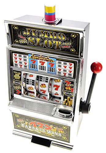 PowerTRC Lucky Sevens Jumbo Slot Machine Replica Piggy Bank Flashing Light and Sound | Casino Toy | Toys and Gifts