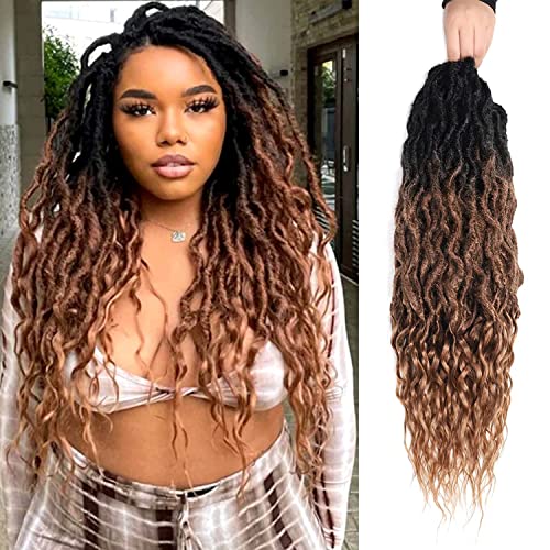 Kossys Goddess Locs Crochet Hair Faux Locs Pre-looped ,Locs with Soft Curly Ends Dreadlocks Wavy Braids Extension for Black Wome