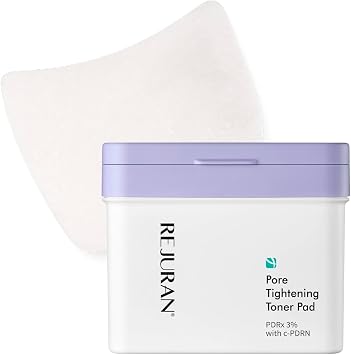 REJURAN Pore Tightening Toner Pad, PDRx 3% with DOTTM c-PDRN Exfoliating Pads with AHA BHA PHA for Daily Pore Cleansing, Oil-Moisture Balance & Cooling Care, Smoother-Looking Skin, Korean Skincare