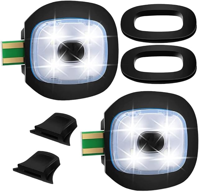 2Pcs USB Rechargeable Light for LED Beanie Hat,Replaceable Cap DIY Hat Light for Men and Women