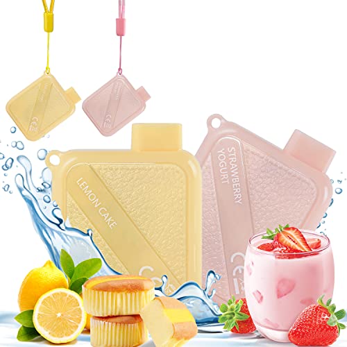 VAPORVERSE Pod Desechable Cigarrillo Electrónico Desechable Sin Nicotina 800 Caladas Vapeo Barra de Soplo E-Liquid Serie de Limón fragante Paquete de 2 (Limón fragante+Fresa sedosa) Cover