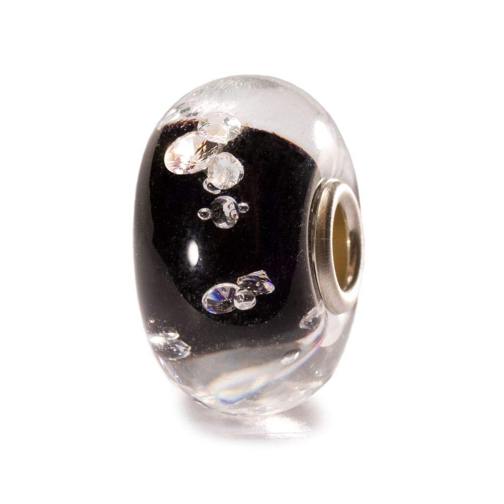 Trollbeads Glass Bead The Diamond Bead, Black