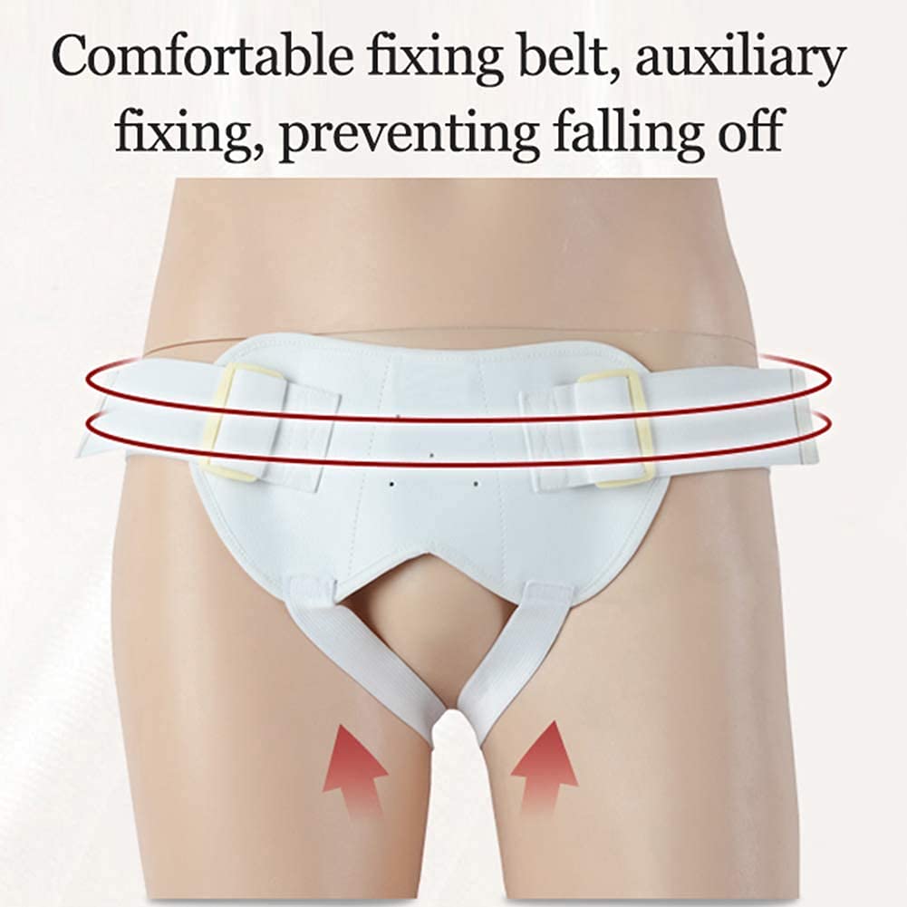 Hernia Belt Truss Ceinture pour hernie inguinale Ceinture pour hernie préopératoire réglable avec coussinets de compression amovibles pour double hernie inguinale ou sportive Ceinture pour herni