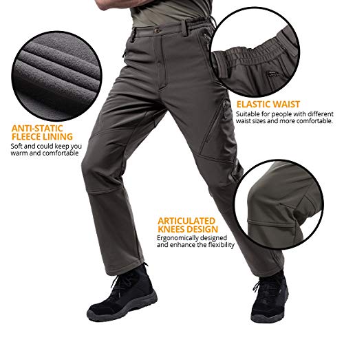 FREE SOLDIER Pantaloni Impermeabile Uomo Softshell...