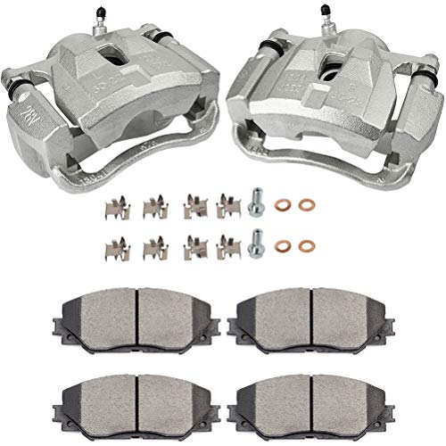 Image of cciyu Brake Caliper with Pads,Front 2 Caliper & 4 Quiet Ceramic Pads fit For Pontiac Vibe,2008-2014 For Scion xD,2009-2018 For Toyota Corolla,2009-2014 For Toyota Matrix