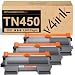 V4INK 3-Pack New Compatible Brother TN420 TN450 Toner Cartridge for Brother HL-2240 HL-2240D HL-2270DW HL-2280DW MFC-7360N MFC-7860DW Brother IntelliFax-2840 2940 DCP-7060D DCP-7065DN Printer - Black