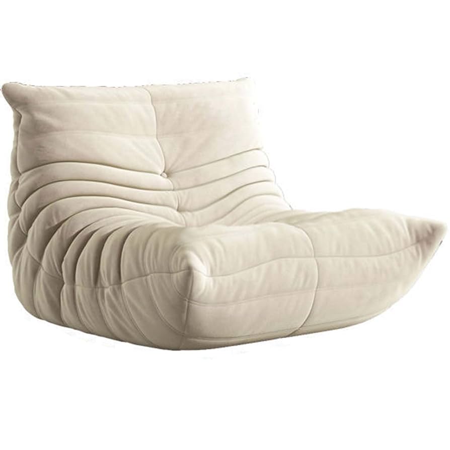 クッションソファ レイジーソファチェアホワイト 70x93x95cm クッションソファ レイジーソファチェアホワイト 70x93x95cm