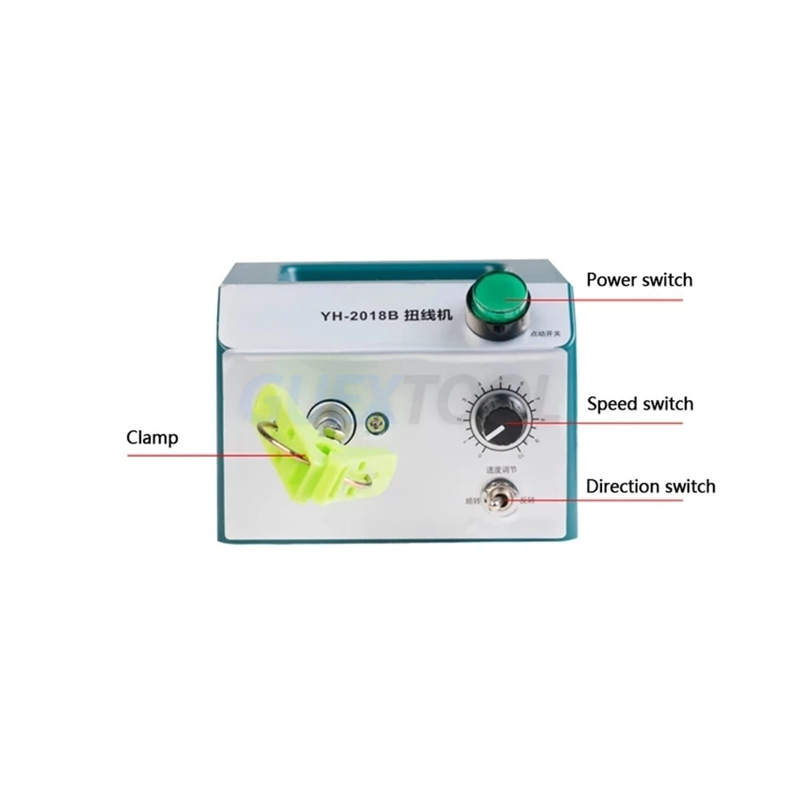BASSFLY Avvolgitore Elettrico, Torsione elettrica Pedale a velocità Regolabile Cavo schermato Filo Intrecciato Avvolgimento avanti e Indietro della Macchina per spirali, Bobine Motore