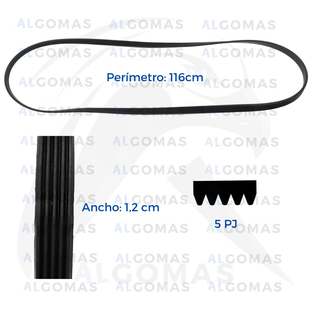 Cinghia 1225J5 originale - Lavatrice - CANDY - 2232513663946175972