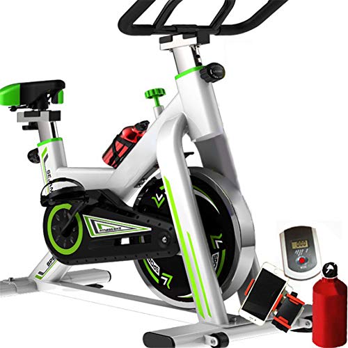 ZMXZMQ Bicicleta Estacionaria De Ciclismo para Ciclismo De Interior, Resistencia Magnética Ajustable, con Monitor LCD, Soporte para Botella,Blanco