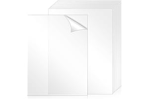 TKOnline 10PCS Plexiglass Sheets: Crystal-Clear Pet Plastic Sheets for Versatility