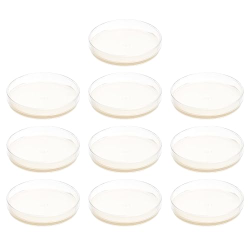 VILLCASE Platos de agar, platos de Petri, ideales para hongos, mohos, 10 platos de agar Petri prevertidos, también son ideales para proyectos de