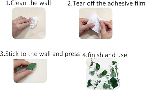 Miniatura 4 de MITAOFAIRY 60PCS Plant Climbing Wall Fixture Clips Self-Adhesive Plant Fixer Invisible Leaf Shaped Wall Vines Fixing Clips Hook Plant Vine Traction
