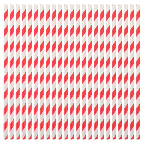 100 pitillos de papel rojos biodegradables para fiesta miniatura 1