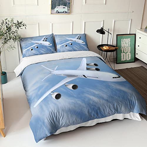 Housse de couette aéronef 3D en microfibre premium de lit double