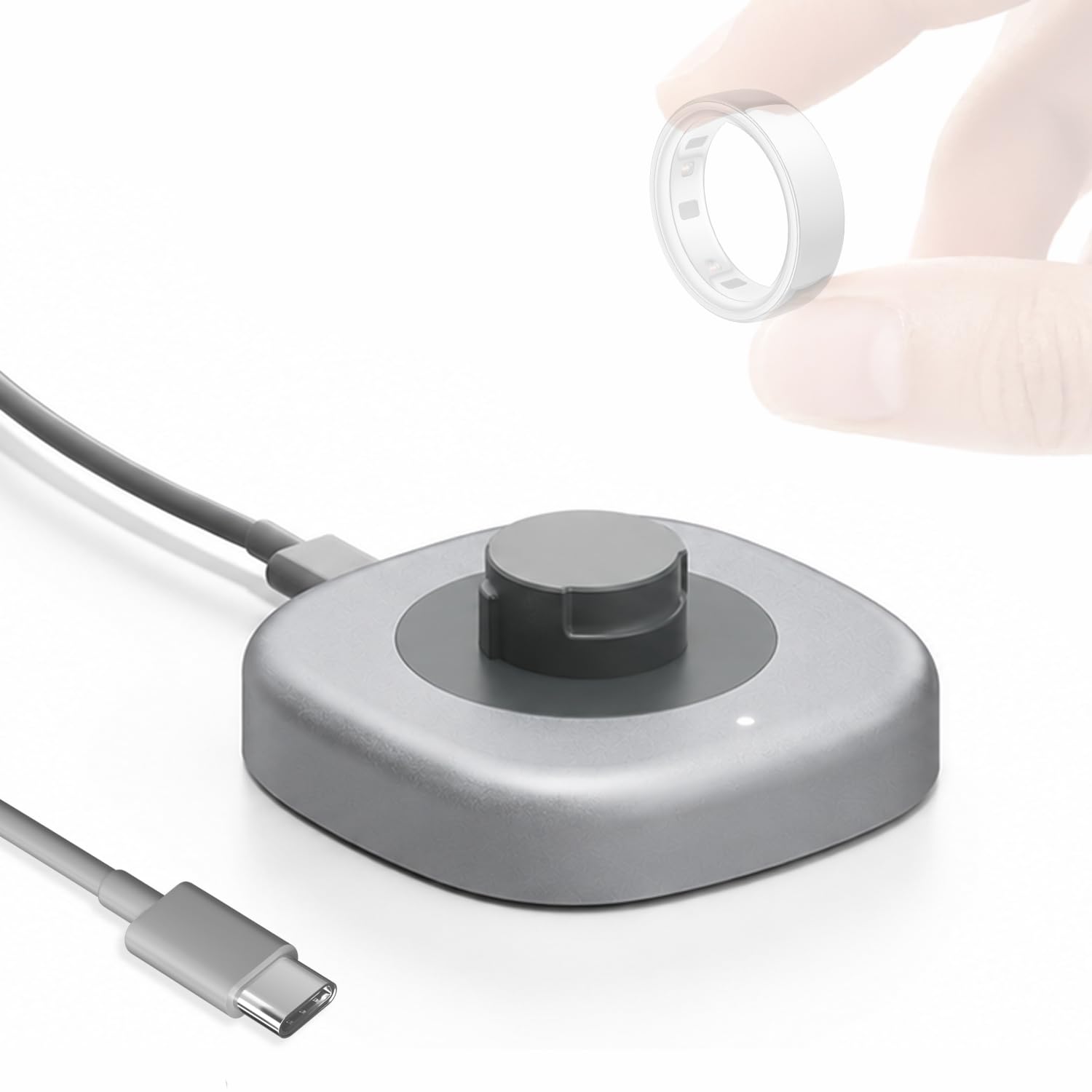 Smart Ring Charger Kompatibel mit Ou-ra Ring 4, Schnellladestation und Typ-C-Kabel (Größe 09)
