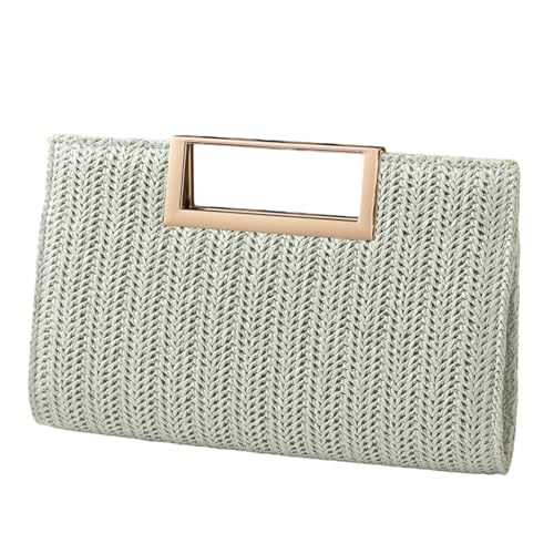 Image of Women Straw Drawstring Bucket Purse Small Tote Shoulder Handbag Hollow Out Cross-body Bag for Summer,Beach | Straw