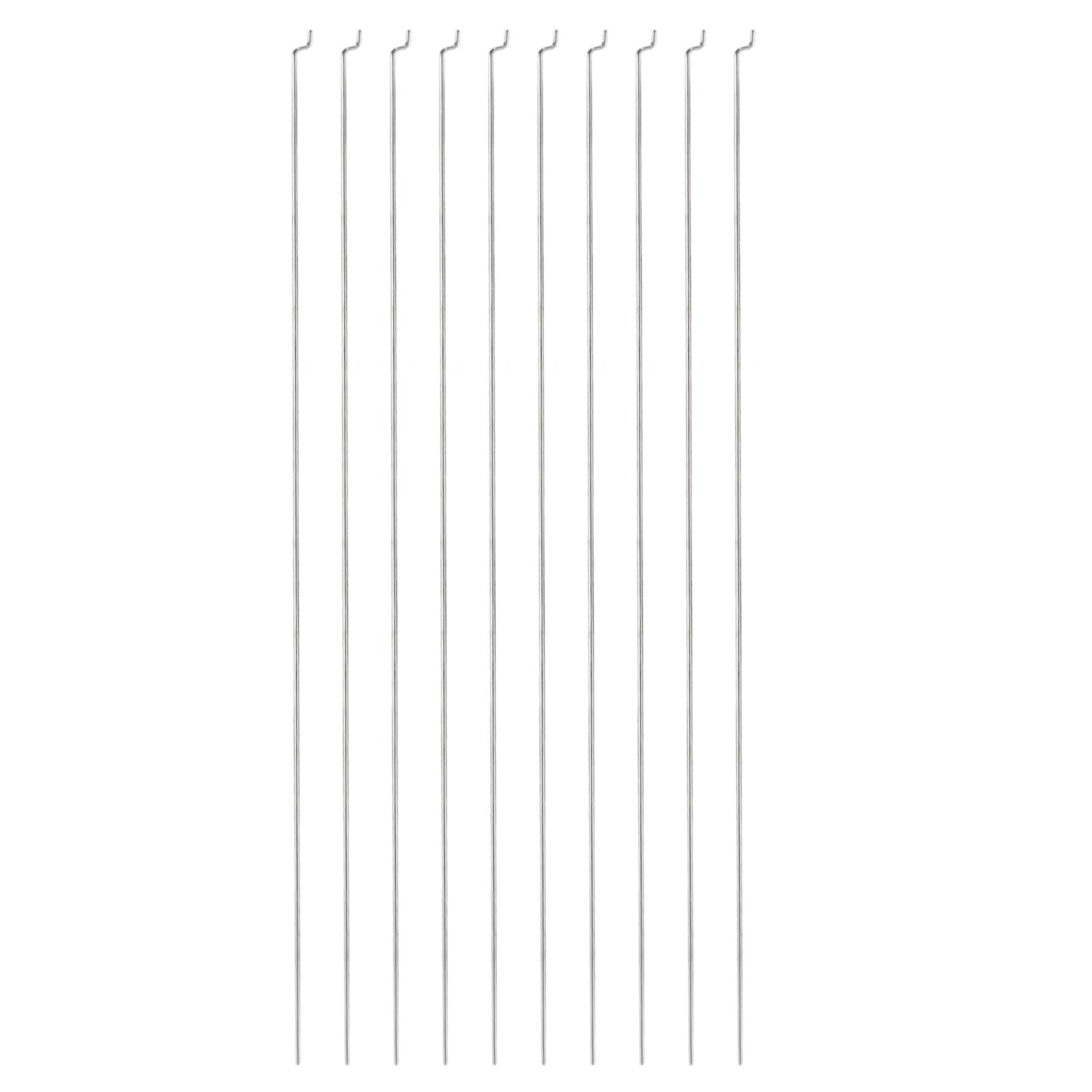 QUARKZMAN 10 sztuk 1,2 x 300 mm (11,81 cala) stalowe pręty do pociągu/docisku części do samodzielnego montażu RC, samochodu, łodzi, samolotu, helikoptera, zamienników, modeli, srebrnych