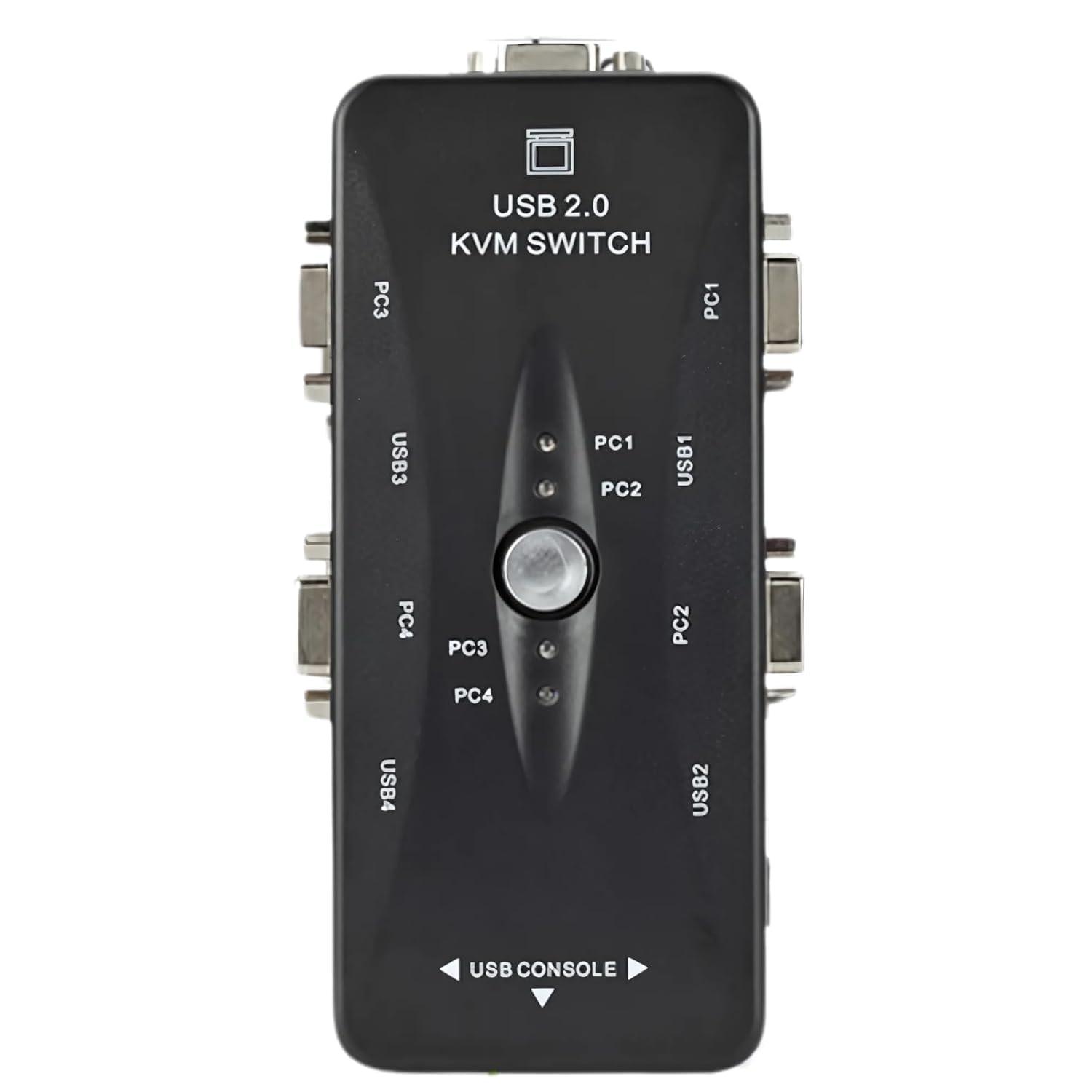 BLACKBOOST 4 Port VGA USB KVM Switch with Manual Button, Keyboard Mouse Monitor Sharing for 4 PCs, Plug & Play USB 2.0 VGA Switch Box, Supports 1920x1440 for Desktop, Laptop, Printer, TV-picture-16