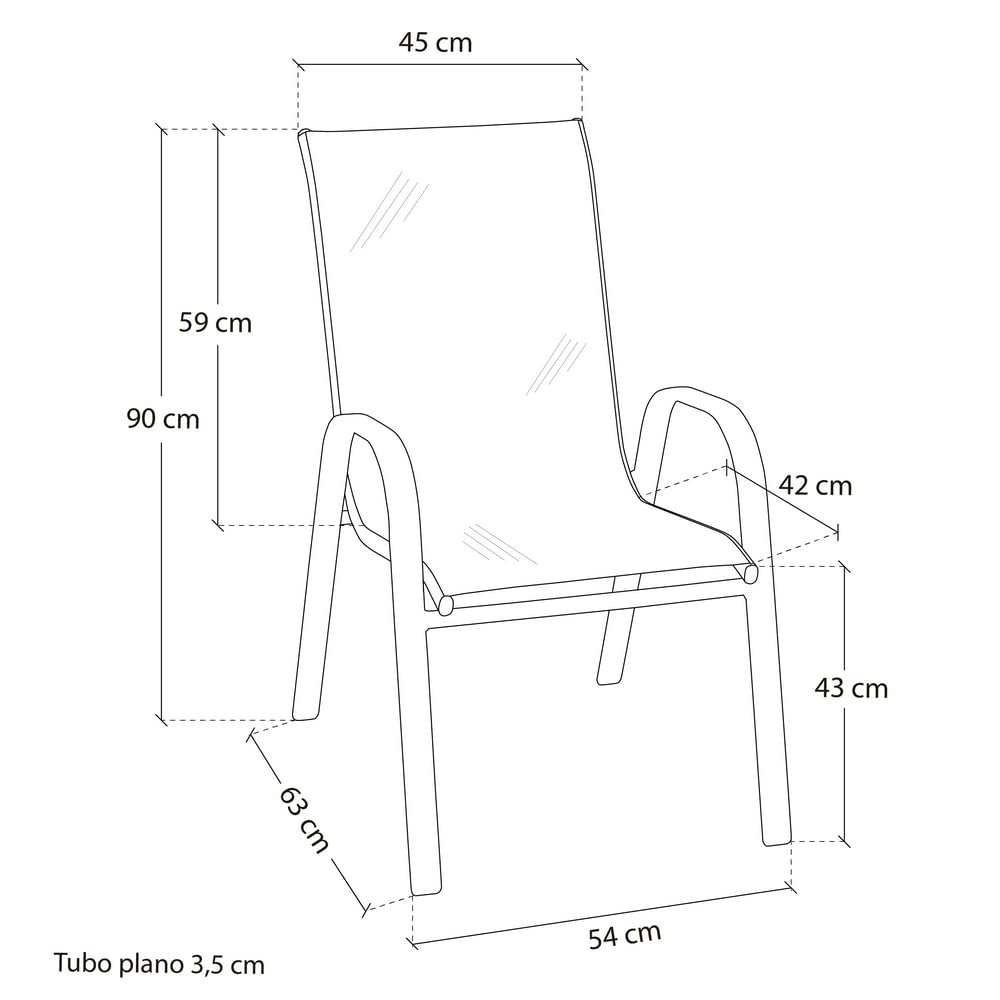 LOLAhome Pack de 4 sillas de jardín Clasic apilables ergonómicas de Acero y textileno marrón y Blanco