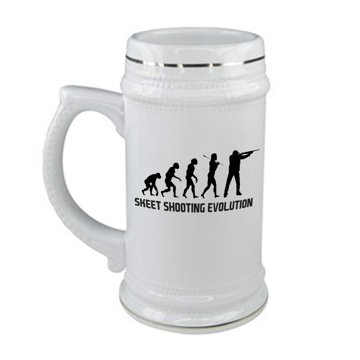 bubbleshirt Boccale da birra Skeet shooting evolution - sport - tiro al piattello - idea regalo