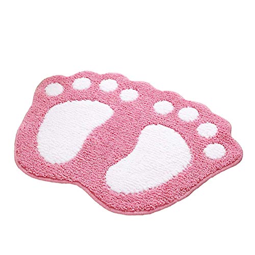 Bathroom Rugs Mats Water Absorbent Non-Slip Mat Perfect for Bathroom, Shower, Room, Laundry Room. Soft Microfiber Bath Toilet Mat Machine Washable Bath Mat, 16" x 24" Big Feet Bathroom Mat (Pink) Bathroom Rugs Mats Water Absorbent Non-Slip Mat Perfect for Bathroom, Shower, Room, Laundry Room. Soft Microfiber Bath Toilet Mat Machine Washable Bath Mat, 16" x 24" Big Feet Bathroom Mat (Pink)