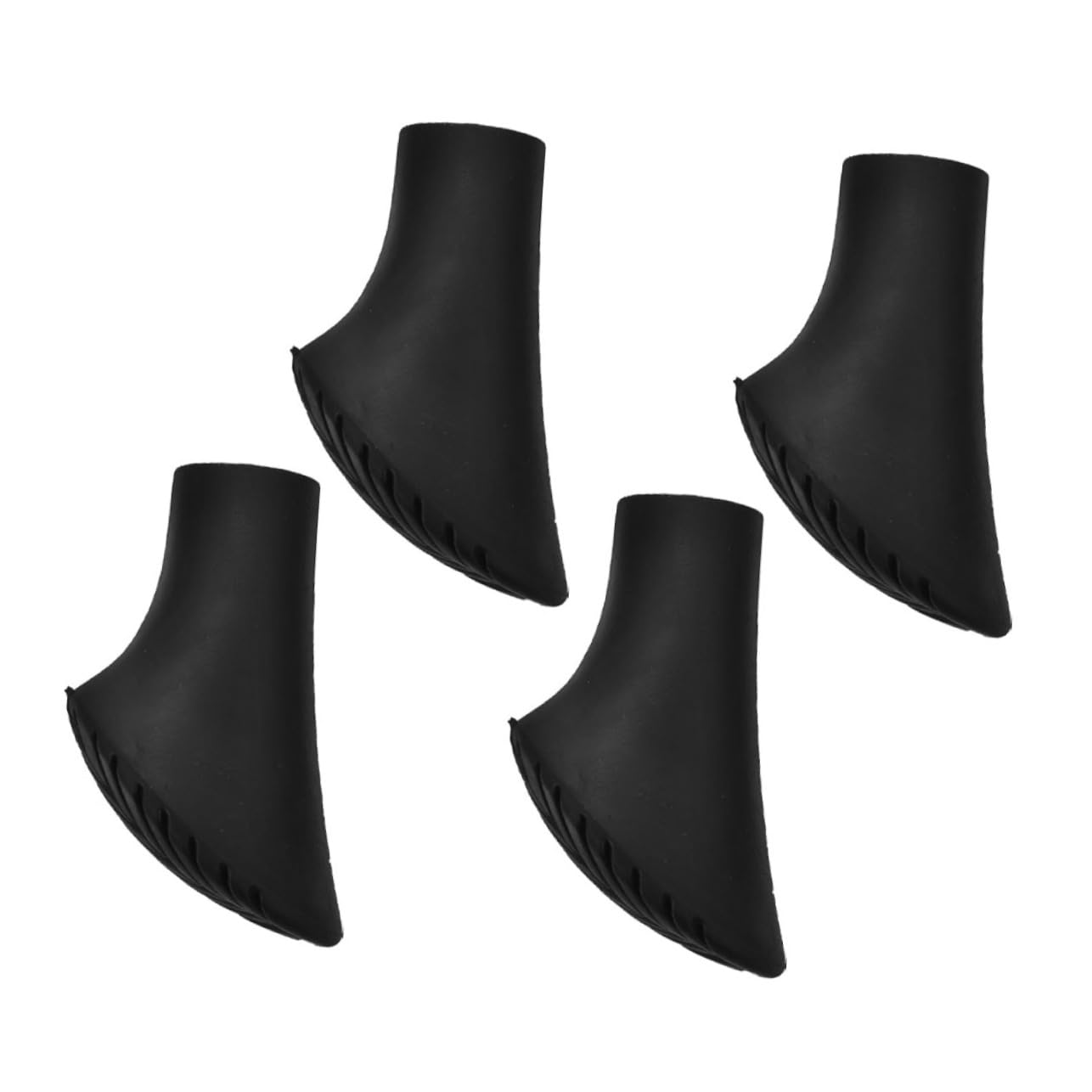 Gogogmee 4pcs Outdoor Trekking Pole Accessories Non Slip Walking Cane Tip Crutches Replacement Parts Silicone Crutch Tip Accessory Cane Crutch Accessory Black